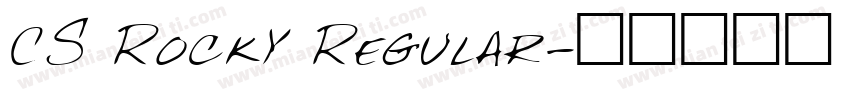 CS Rocky Regular字体转换